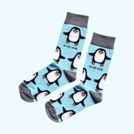 Animal Socks 456 BLUE PINGUIN