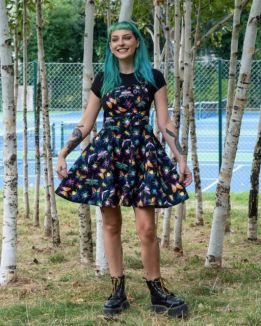 Jurk 1419  RAINBOW  BUGS REBEL ROMANCE