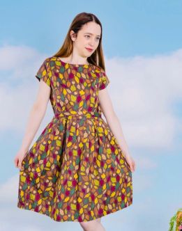Jurk 1387 AUTUMN LEAVES Run & Fly