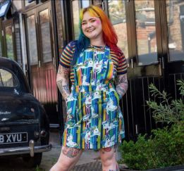 Jurk 1413 Unicorn Pinafore Dress Run & Fly
