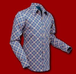 Hemd 660 CHENASKI Dots BLUE