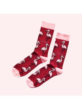 Animal Socks 460 PINK FLAMINGOS