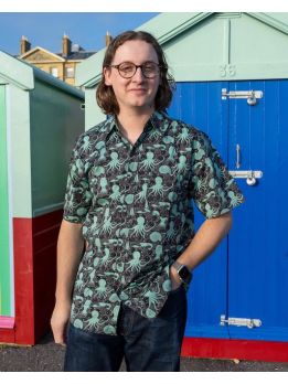 Hemd 653  Green Seas Octopus shirt RUN & FLY