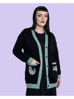  CARDIGAN long  701 Cat Rebel Romance