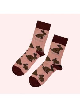 Animal Socks 451  BROWN HARES