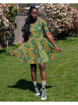 Jurk 1424 Sunflower stretch dress Rebel Romance
