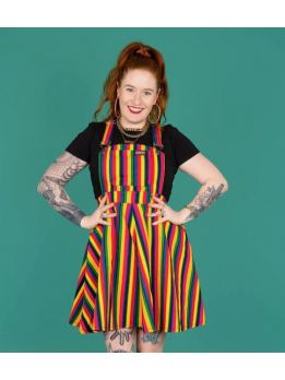 Jurk 1377 stretch  STRIPES FLARED
