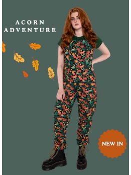 Jumpsuit 884 Run & Fly Squirrel Acorn Dungaree