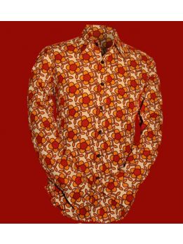 Hemd 653 Flowergrid Orange